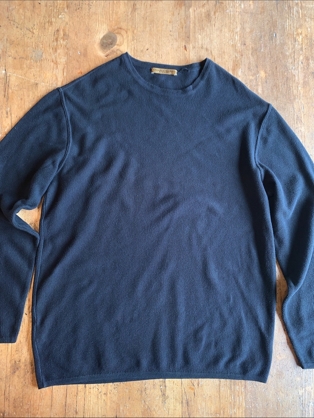 Donna Karan New York Men's Crewneck Sweater in Black